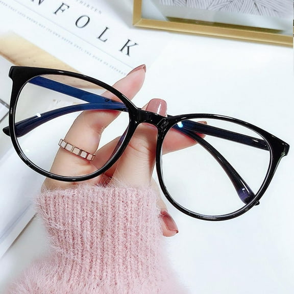 Blue Light Glasses Men Women Reduce Eye Strain, New Large Frame Flat Mirror Frame for Both Men And Women, Unisex Glasses Frame With No Makeup, Uv Blocking for Computer Screen