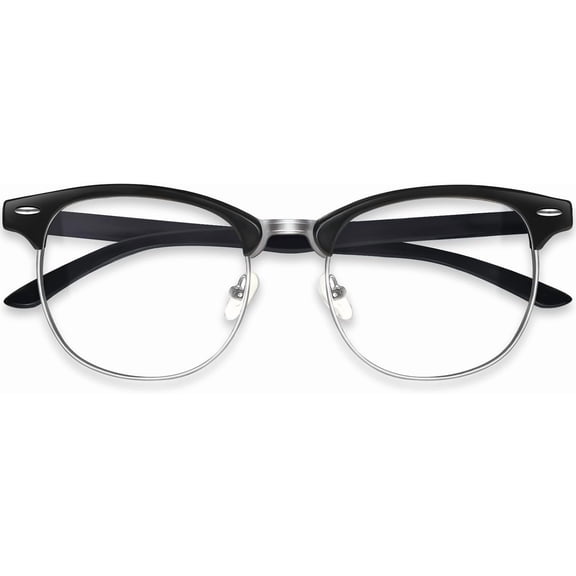 Blue Light Glasses Men and Woman, 99% Blue Light Blocking Glasses for Computer Gaming TV Phone Screen Half Frame