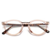 Blue Light Glasses for Women Men, Advanced 99% Blue Light Blocking Computer Glasses - Anti Eyestrain & UV Glare Protection, Vintage Thick Round Rim Frame Eyeglasses