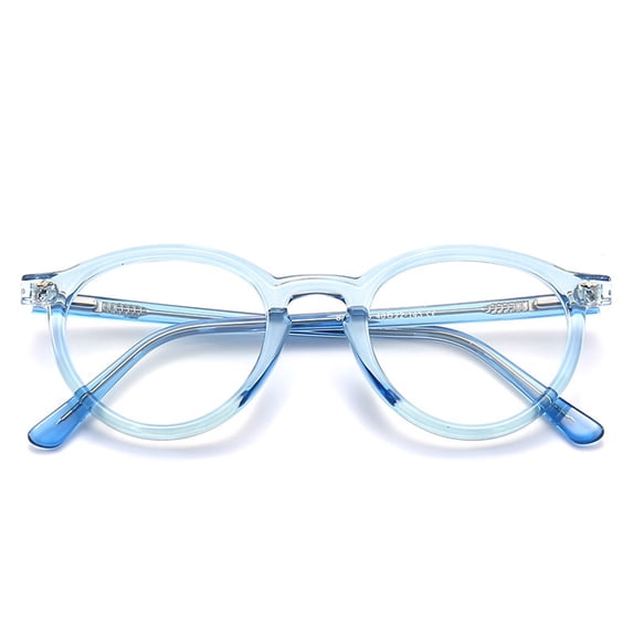 Blue Light Glasses for Women Men, Advanced 99% Blue Light Blocking Computer Glasses - Anti Eyestrain & UV Glare Protection, Vintage Thick Round Rim Frame Eyeglasses