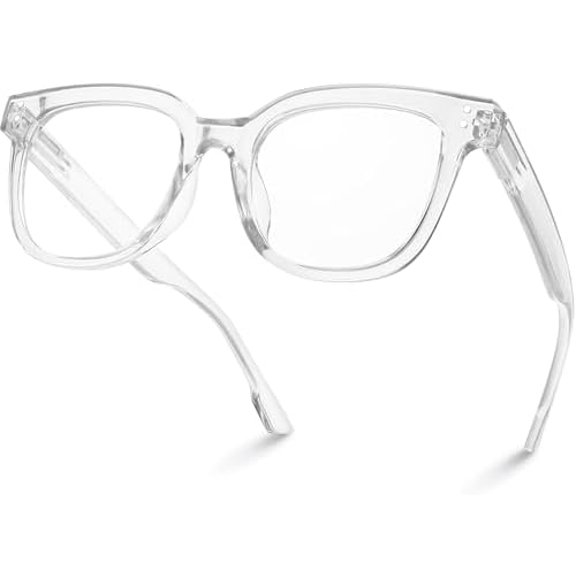 Blue Light Glasses for Women & Men – Oversized UV & Blue Light Blocker Chunky Frames, Stylish Eyewear Accessories