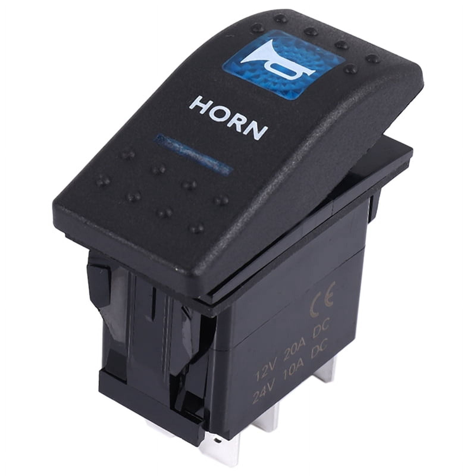 Blue Light Horn pattern LED 12V/20A 24V/10A 5-pin Rocker Toggle Switch ...