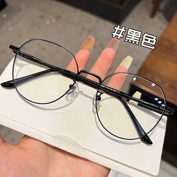 Blue Light Resistant Glasses For Women 2023 New Metal Flat Lenses Popular For Myopia Glasses Frame