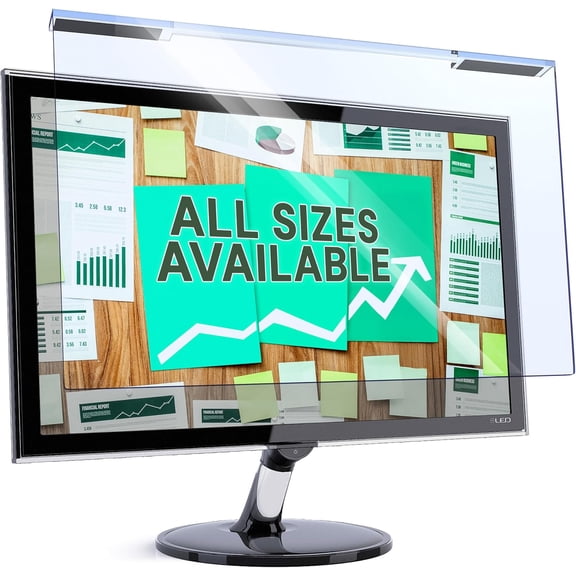 Blue Light Screen Protector for 27 Inch Computer Monitor and Laptop Anti-UV Blue Light Blocking Film for Desktop PC, Eye Protection Filter, 24" x 14", 1 Pack