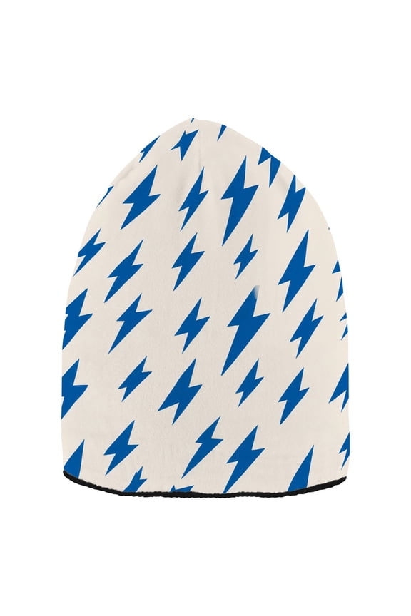 Blue Lightning Beanie Hat Unisex Warm Winter Hat Cap For Women Men Winter Running