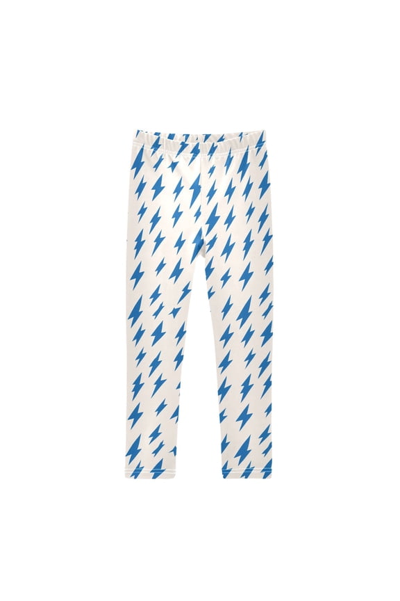 Blue Lightning Printed Leggings Yoga Pants for in 4t to 10t