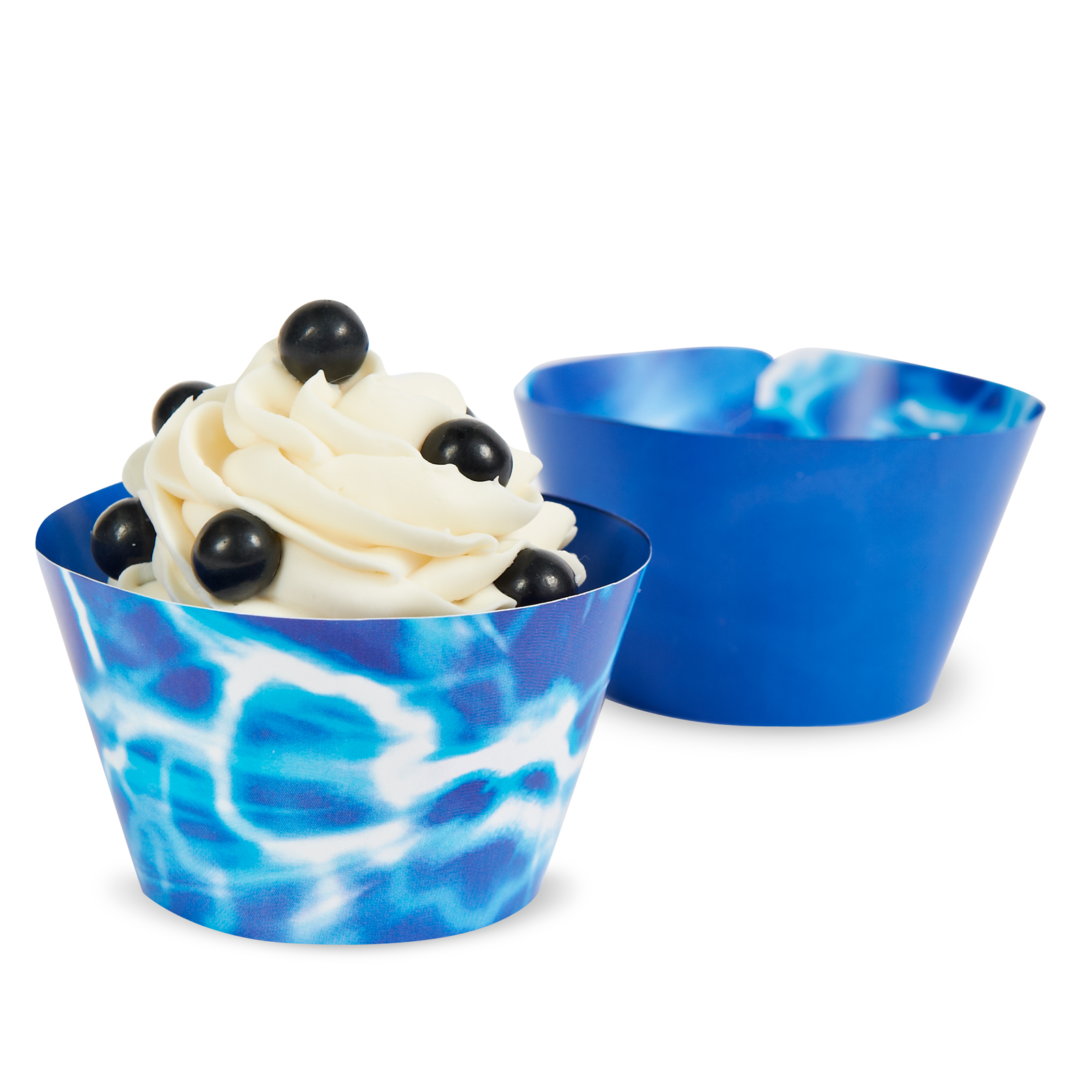 Blue Lightning Reversible Cupcake Wrappers
