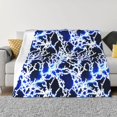 Blue Lightning2 Throw Blanket for Couch, Soft Fuzzy Comfy Warm Throw