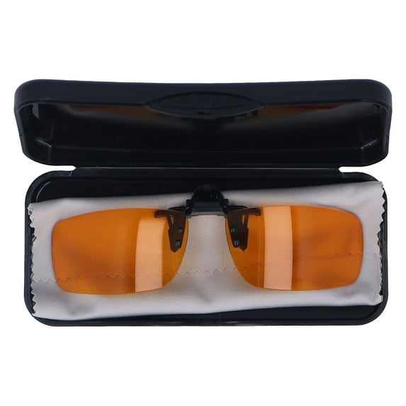 Blue Lights Clip Glasses, 180 Degree Flip Scratch Proof Eye Computer Glasses Clip Lens 400-500nm For Work,Round