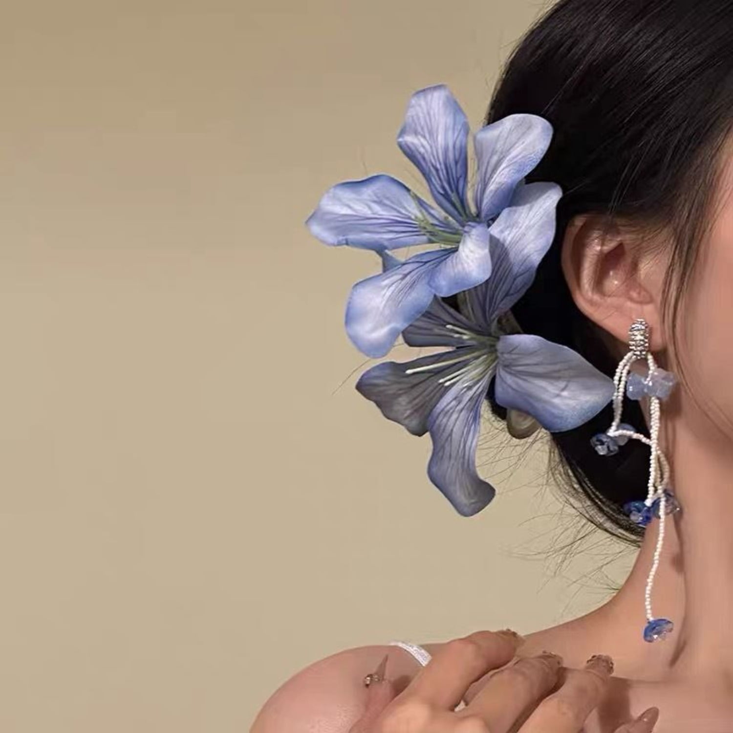 1 X Lily Hair Clip, Slide Or Broach - White Flower Corsage With Pearl Detail | Australia