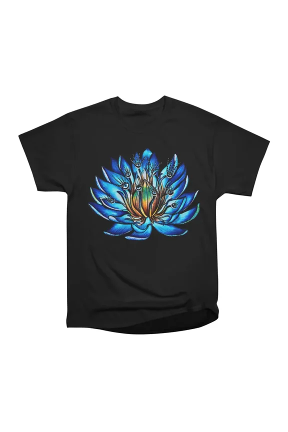 Blue Lily Flower Monster With Weird Eyes T-Shirt Tee Gift For Him Merch For Her Apparel Fo