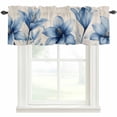 thumbnail image 1 of Blue Lily Flowers Valances for Windows Watercolor Spring Floral Rod Pocket Curtain Valance Window Treatment Short Curtains for Kitchen Living Room, 60"x18", 1 of 9