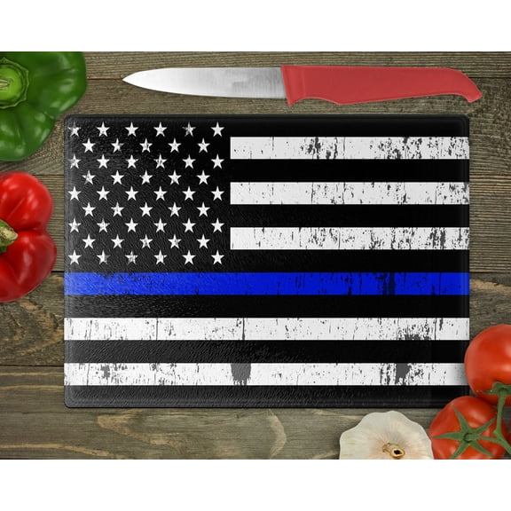 Blue Line Flag Cutting Board