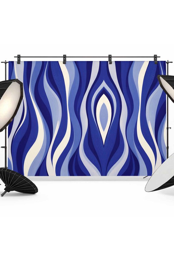 Blue Line Photography Backdrop 7x5FT, Gradient Abstract Twisted Wave Photo Backdrops, Background for Photography Studio Photo Studio Background, Back Drop for Photoshoot