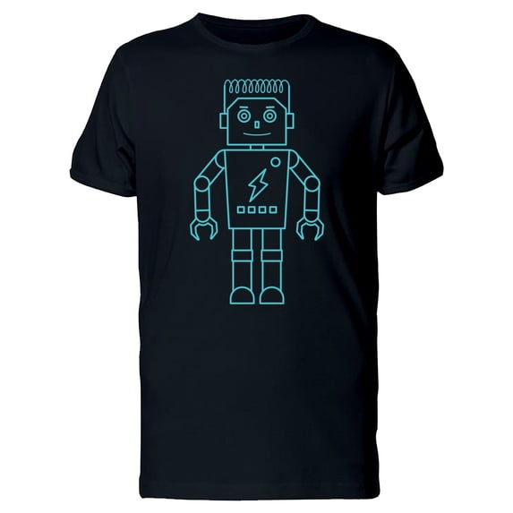 Blue Line Robot With Claw Hands Tee Men's -Image by Shutterstock