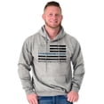 thumbnail image 1 of Blue Line US Flag Honor Protect Serve Hoodie Sweatshirt Women Men Brisco Brands X, 1 of 6