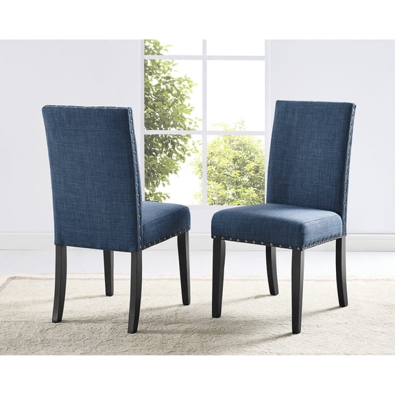 Blue Linen - Cotton Blend - Designer - Inspired Look - Breakfast Nooks - Fashionable Seating