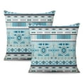 thumbnail image 1 of Blue Linen Decorative Pillow Covers - Set of 2, 16x16inch - Perfect for Modern Farmhouse and Boho Outdoor Living Room or Sofa, 1 of 7