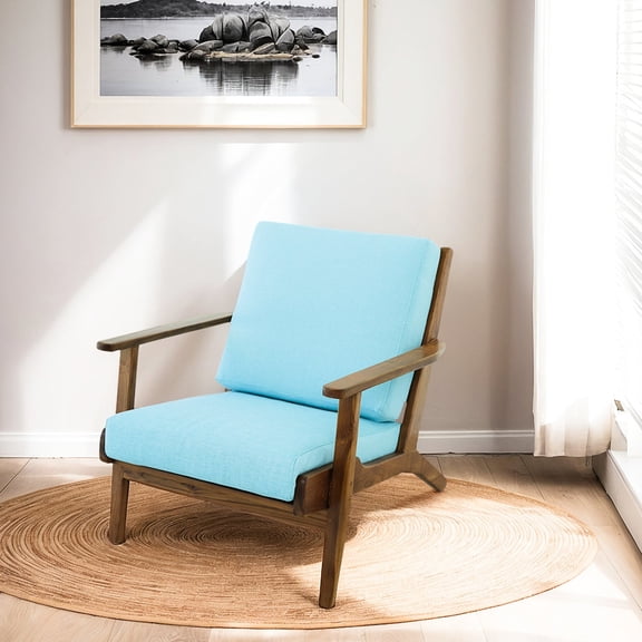 Blue Linen Outer - High - Density Foam Comfort - Relaxing Living Area - Simple Assembly