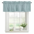 thumbnail image 1 of Blue Linen Valances for Windows, Rod Pocket Kitchen Valance Curtains - Soft & Washable Small Window Treatment for Living Room, Bathroom, Farmhouse Pure Color 54x18inch, 1 Panel, 1 of 9