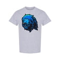 thumbnail image 1 of Blue Lion Head  T-Shirt Men -Image by Shutterstock, Male Medium, 1 of 2