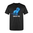 thumbnail image 1 of Blue Lion On Fire T-Shirt Men -Image by Shutterstock, Male 3X-Large, 1 of 2