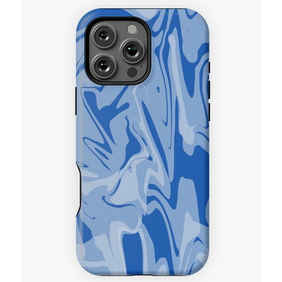 Blue Liquid Marble Agate Abstract N7238 Phone Case for iPhone 17 16 15 14 13 12 11 Pro Max