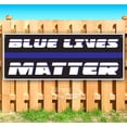 thumbnail image 1 of Blue Lives Matter 13 oz Vinyl Banner With Metal Grommets, 1 of 4
