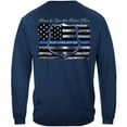 thumbnail image 1 of Blue Lives Matter Law Enforcement 100% Cotton Navy Long Sleeves T-Shirt Small, 1 of 7