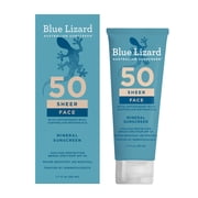 Blue Lizard Sheer Face Mineral SPF 50 Sunscreen Lotion, 1.7 fl oz