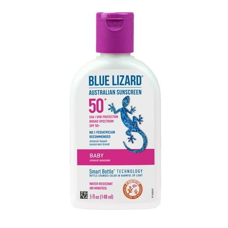 Blue Lizard Baby SPF 50 Mineral Sunscreen Lotion, Broad Spectrum, 5 fl oz