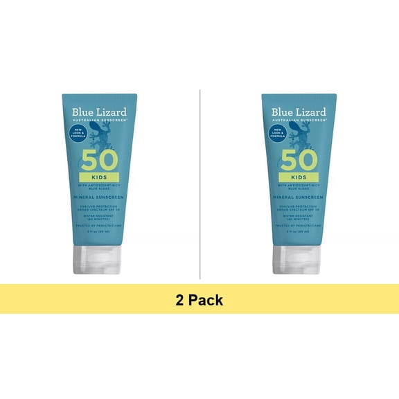 Blue Lizard Kids Mineral SPF 50 Sunscreen Lotion, 3 oz - 2 Pack