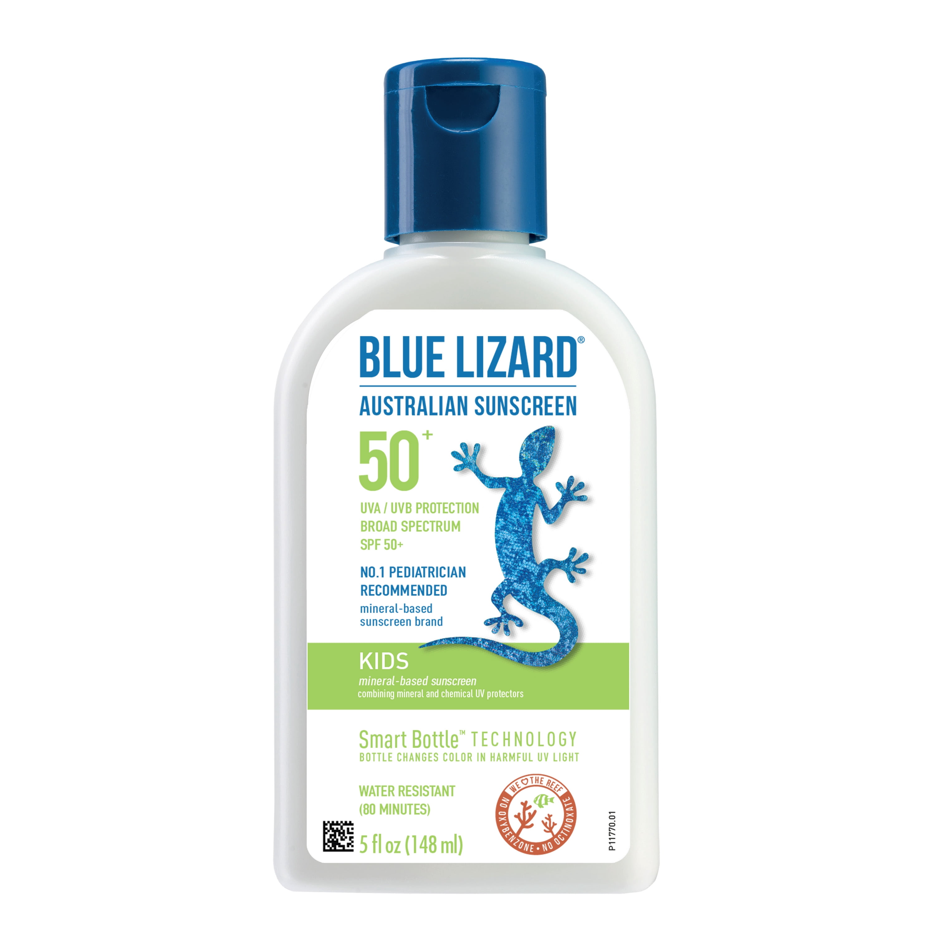 Blue Lizard Kids SPF 50+ Sunblock, Zinc Oxide Mineral-Based Sunscreen ...