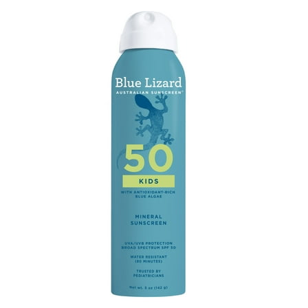 Blue Lizard Kids SPF 50 Mineral Sunscreen Spray, Broad Spectrum, 5 oz