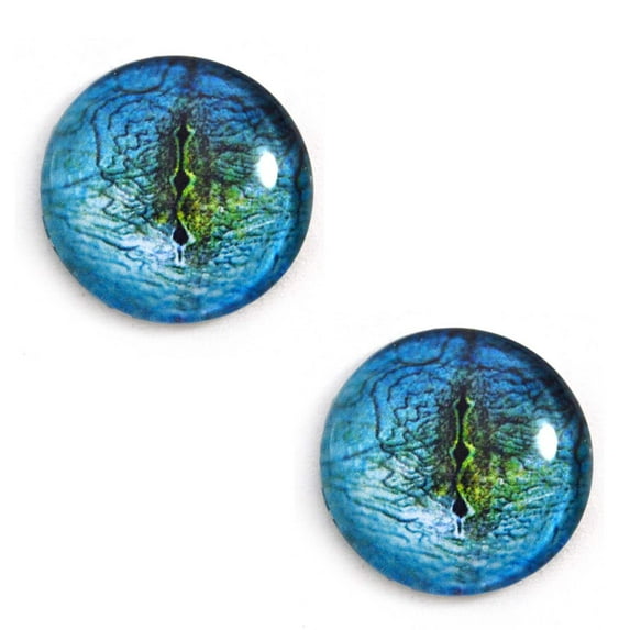 Blue Lizard Reptile Glass Eyes