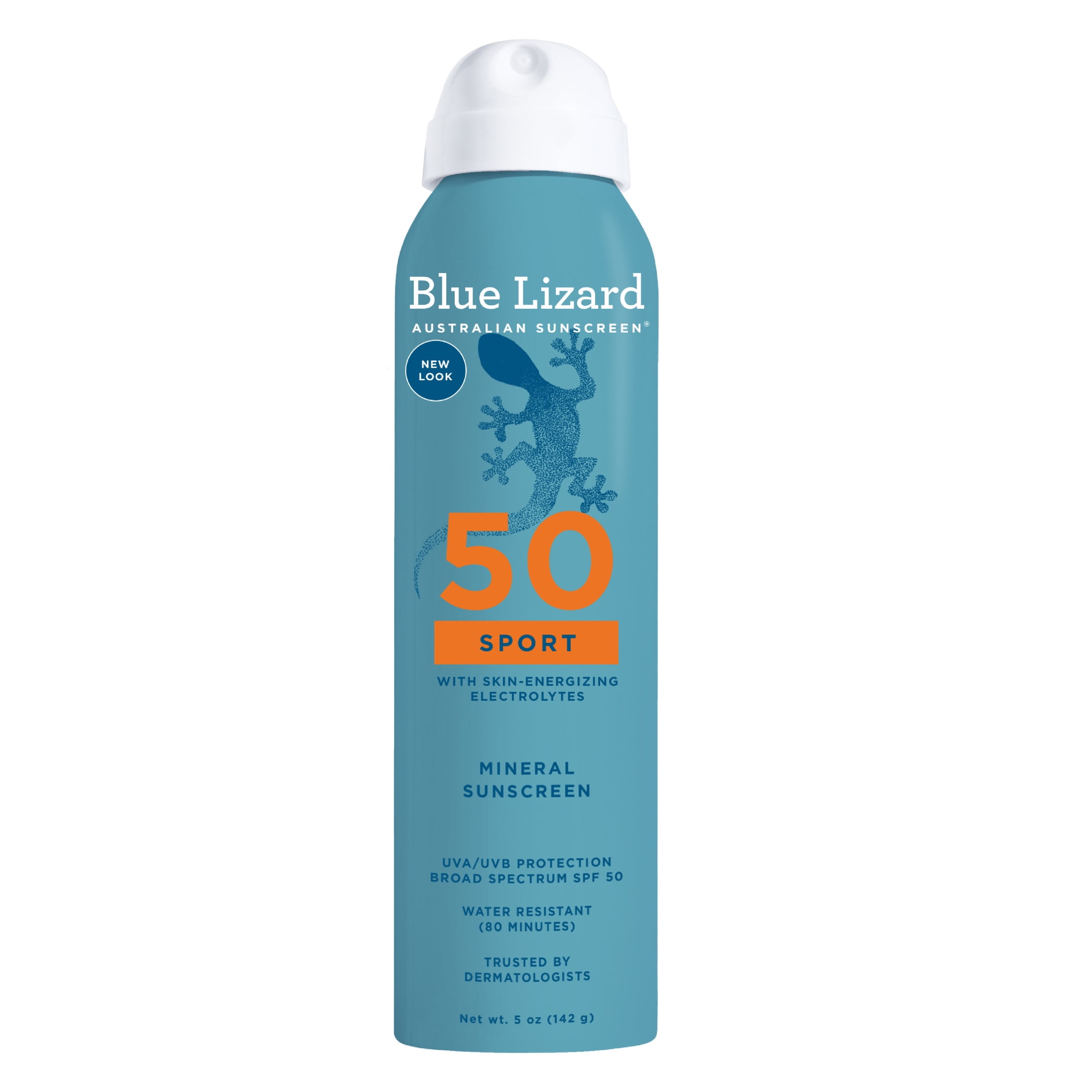 Blue Lizard Sport SPF 50 Mineral Sunscreen Spray, Broad Spectrum, All Ages, 5 fl oz