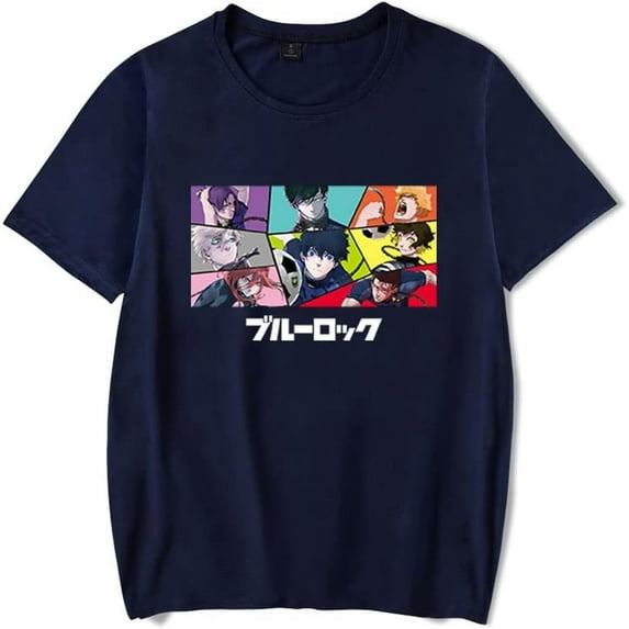 Blue Lock Anime Tshirt Unisex Short Sleeve T-shirts Men Women Streetwear Printing Casual Fashion