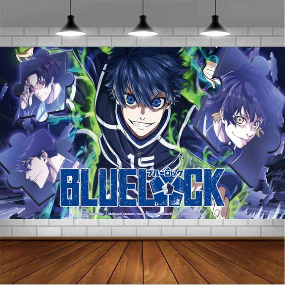 Blue Lock Backdrop Banner Party Supplies Poster Movie Theme Background for Photography Birthday Decorations