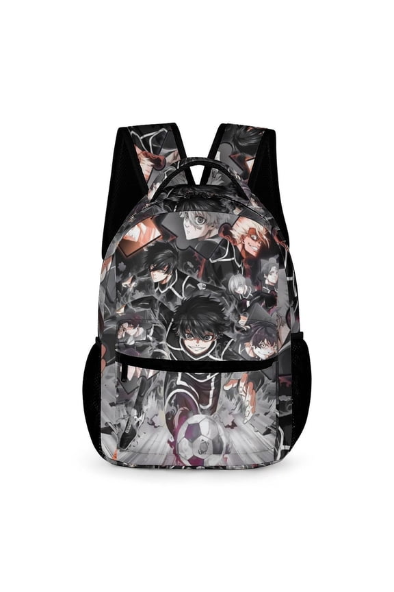 Blue Lock Backpack Anime Backpack 17 Inch Cartoon Anime Backpack Large Capacity Daily Commuter