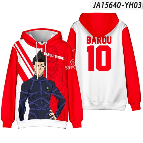 Blue Lock Cosplay Clothes Merch Hoodie For Men/Women Unisex Winter Long Sleeve Sweatshirt Hooded Streetwear