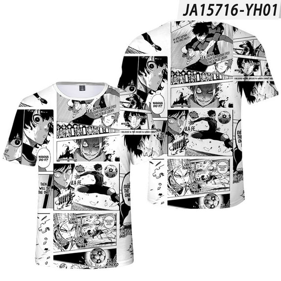 Blue Lock Cosplay T-Shirt Merch For Women/Men Unisex Summer Fashion Short Sleeve Tshirt Streetwear