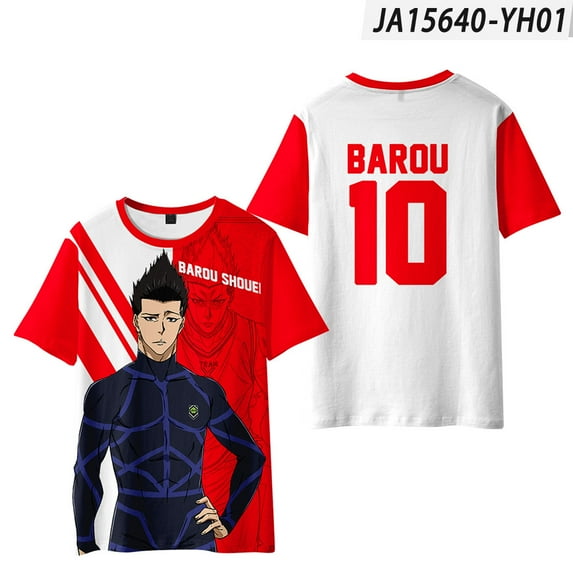 Blue Lock Cosplay T-Shirt Merch For Women/Men Unisex Summer Fashion Short Sleeve Tshirt Streetwear