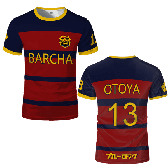 Blue Lock FC Barcha Cartoon Anime Cosplay Men Jersey Summer Short Sleeve Children Tee Tops 2024 Style Fashion Mens Boys T-shirt