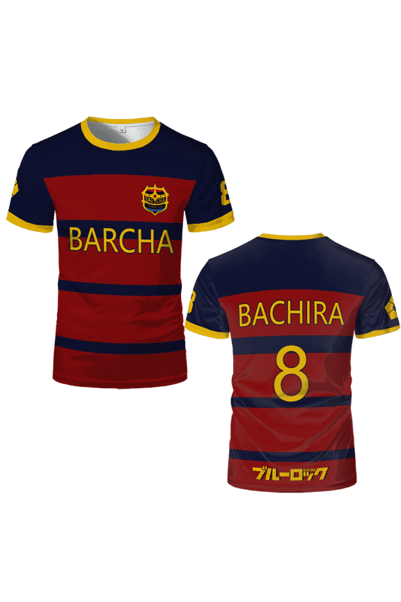 Blue Lock FC Barcha Cartoon Anime Cosplay Men Jersey Summer Short Sleeve Children Tees Tops 2025 Style Fashion Mens Boys T-shirt