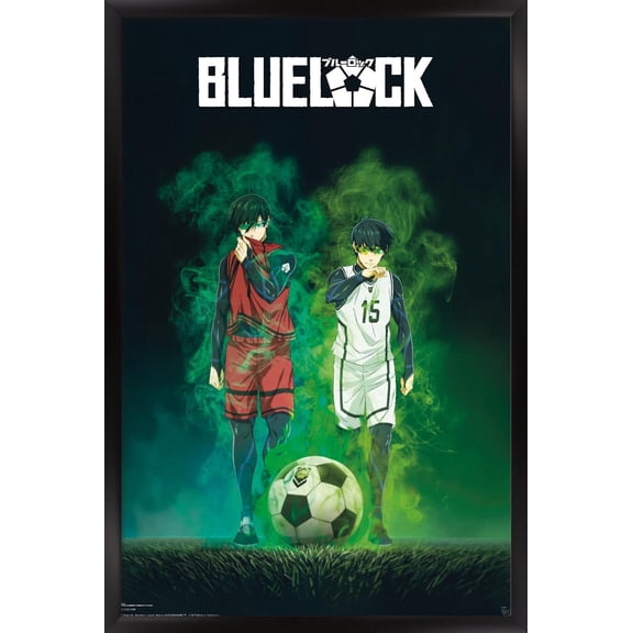 Blue Lock - Isagi v Rin Wall Poster, 14.725" x 22.375" Framed