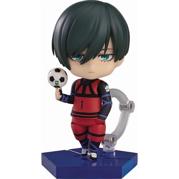 Itoshi Rin Nendoroid Articulated Action Figurine, Blue Lock Anime Soccer Player Statue, Room Display & All-Occasion Collector Gift