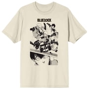 Blue Lock Manga Teams Fighting & Shocked Isagi Crew Neck Short Sleeve Natural Mens T-shirt-XXL