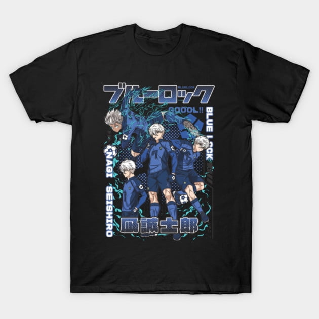 Blue Lock Nagi Seishiro Anime Manga Football Soccer Fans T-Shirt Sizes ...
