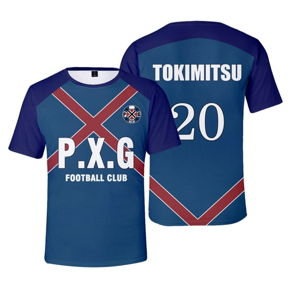 Blue Lock Paris X Gen 2025 T-Shirt Anime Jersey T-shirts Merch Fashion 3D Print Top Short Sleeved Sports Shirt Unisex Clothing