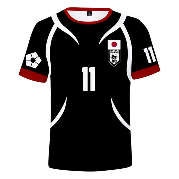 Blue Lock U20 Cosplay Merch Anime Black T-Shirt Casual Short Sleeved T Shirt Unisex TShirt